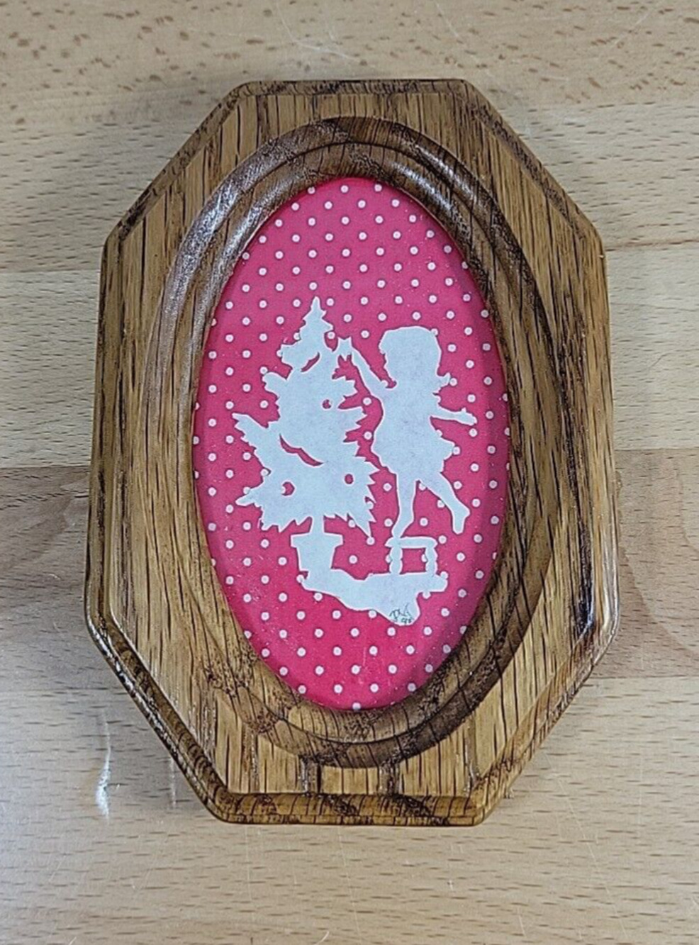 Vintage Framed Handcrafted Scherenschnitte Cut Paper Art Christmas Tree Holidays